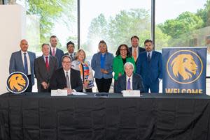 Officials with Texas A&M University-Commerce and Dallas College signed a memorandum of understanding on Tuesday, April 13 at the Dallas College Richland Campus to mark the beginning of a partnership to bring new undergraduate degree pathways to Dallas students.