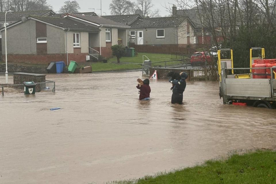 Floodwaters caused by Storm Gerrit in Scotland (James Matheson/PA) (PA Media)
