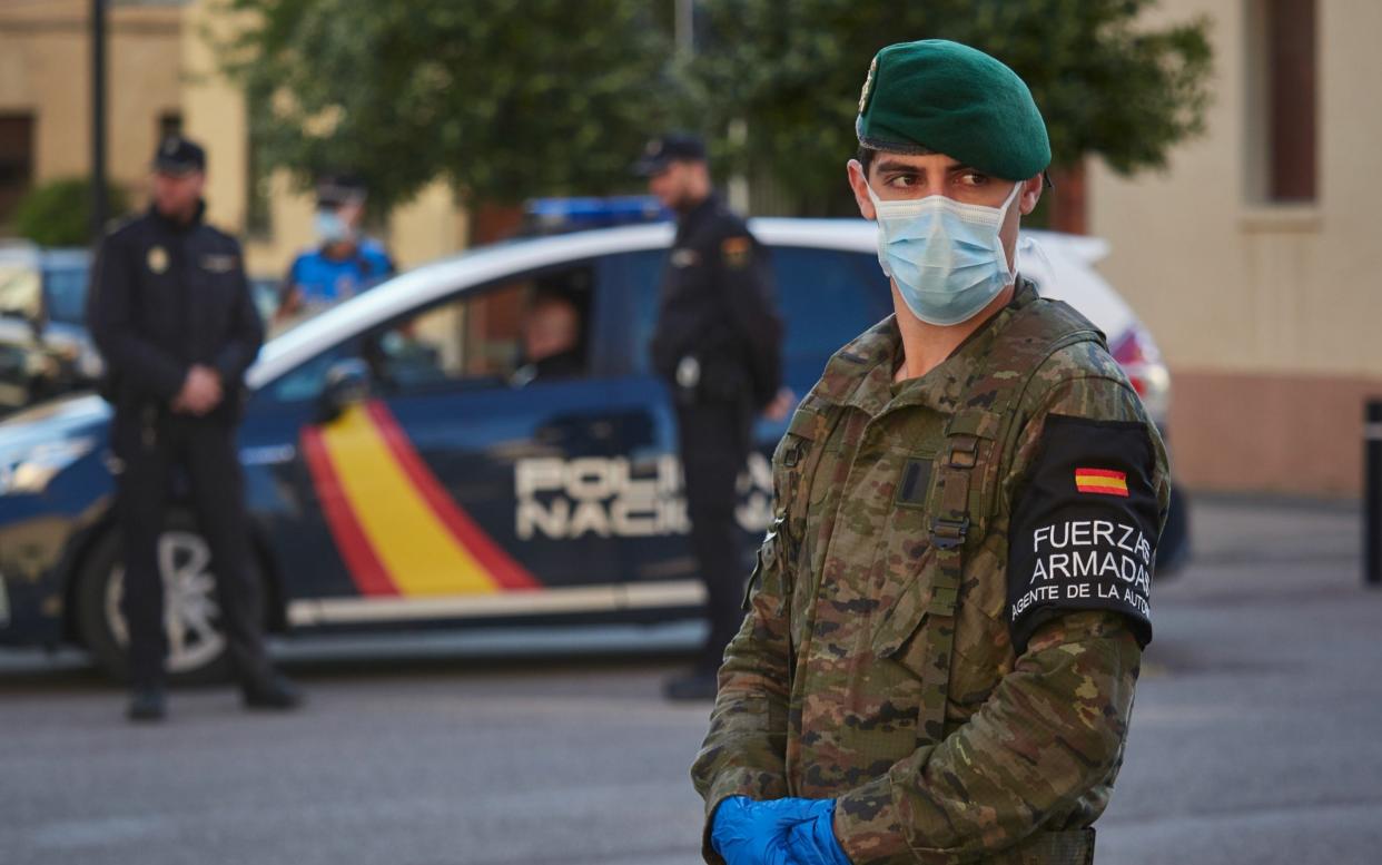 The Spanish army is being called in to help with contact tracing - Eduardo Sanz / Europa Press via Getty Images