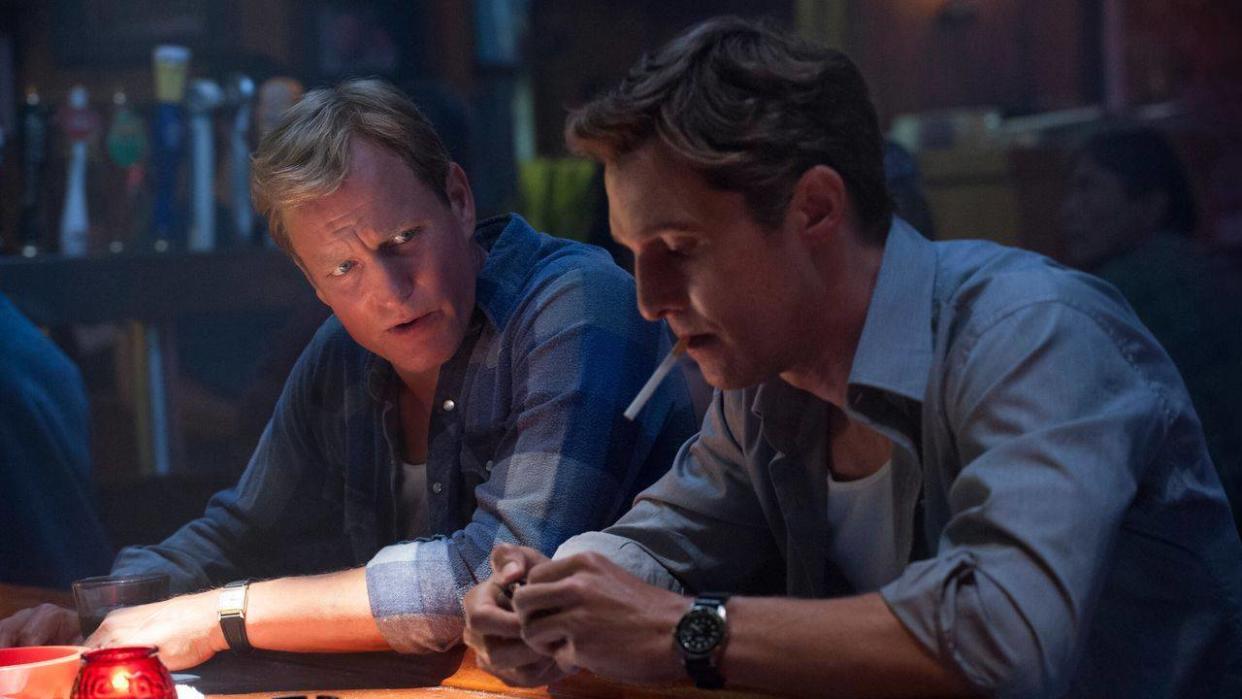  Woody Harrelson and Matthew McConaughey on True Detective. 