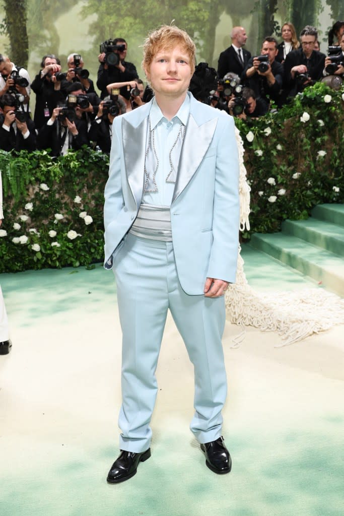 Ed Sheeran attends The 2024 Met Gala Celebrating "Sleeping Beauties: Reawakening Fashion" at The Metropolitan Museum of Art on May 06, 2024 in New York City.