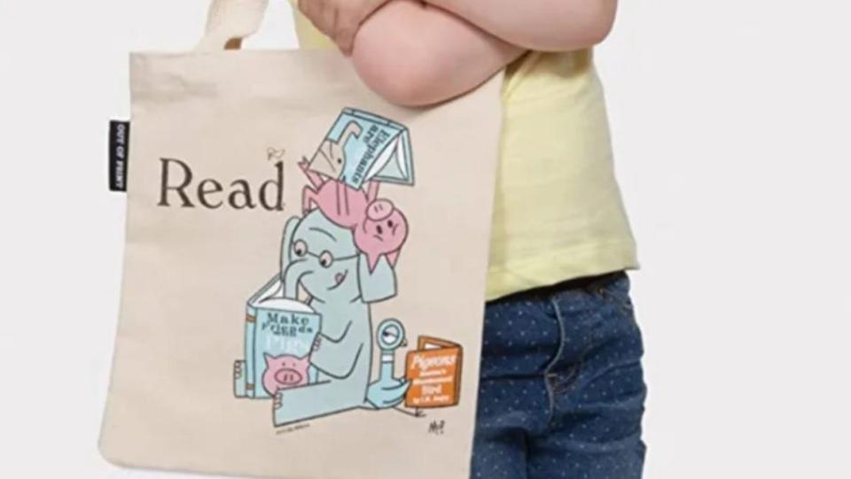A book bag for little arms and big reading ambitions.