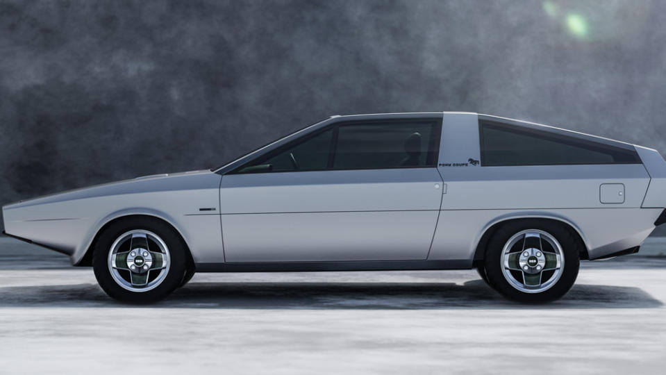 The re-created 1973 Hyundai Pony Coupé Concept, penned by iconic designer Giorgetto Giugiaro.