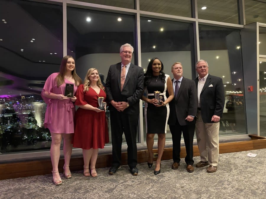 The WHNT-TV team with their awards (photo: Alabama Broadcasters Association)