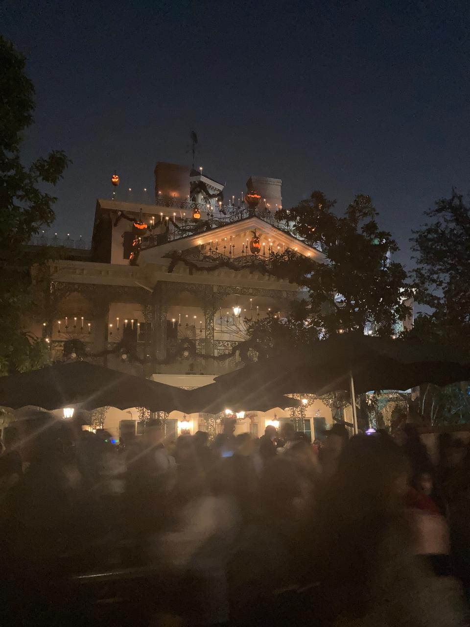 The Haunted Mansion is pictured at Disneyland in Anaheim, California on Nov. 17, 2021.