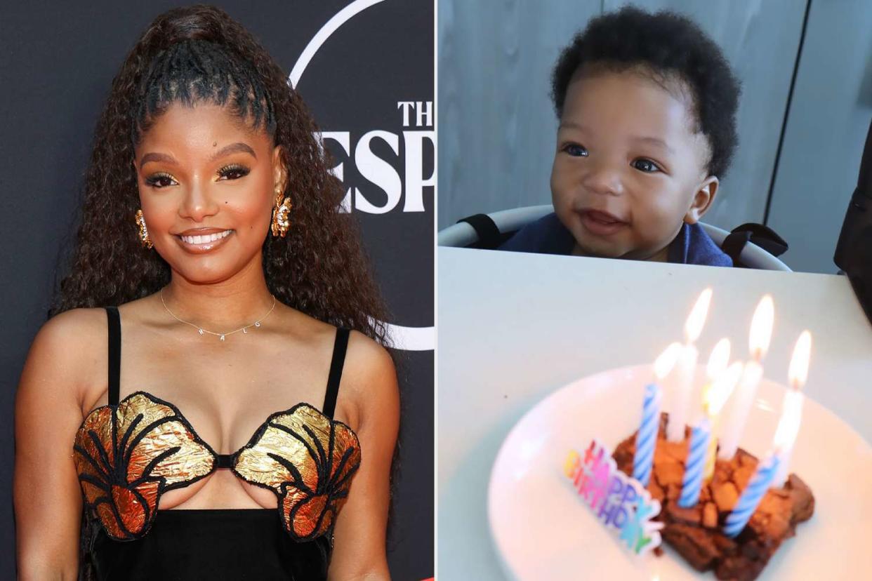 <p>Halle Bailey/Instagram</p> Halle Bailey and her son Halo