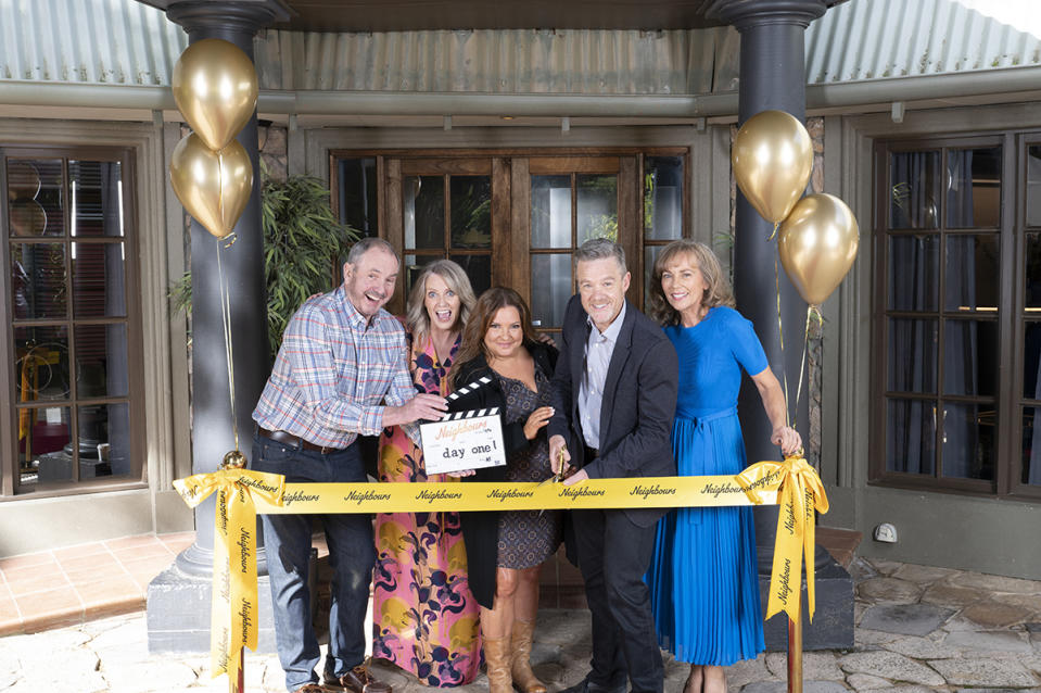 Neighbours cast on day one of filming