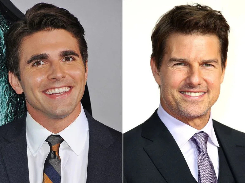 Tom Cruise portrayer Miles Fisher (left) and the real Tom Cruise (Getty Images)