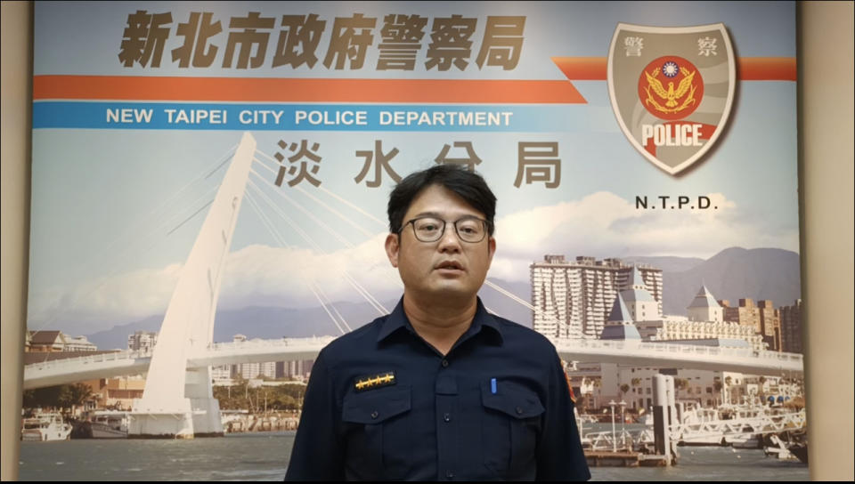 淡水警分局興仁所長葉光哲說明。（記者徐煜勝翻攝）