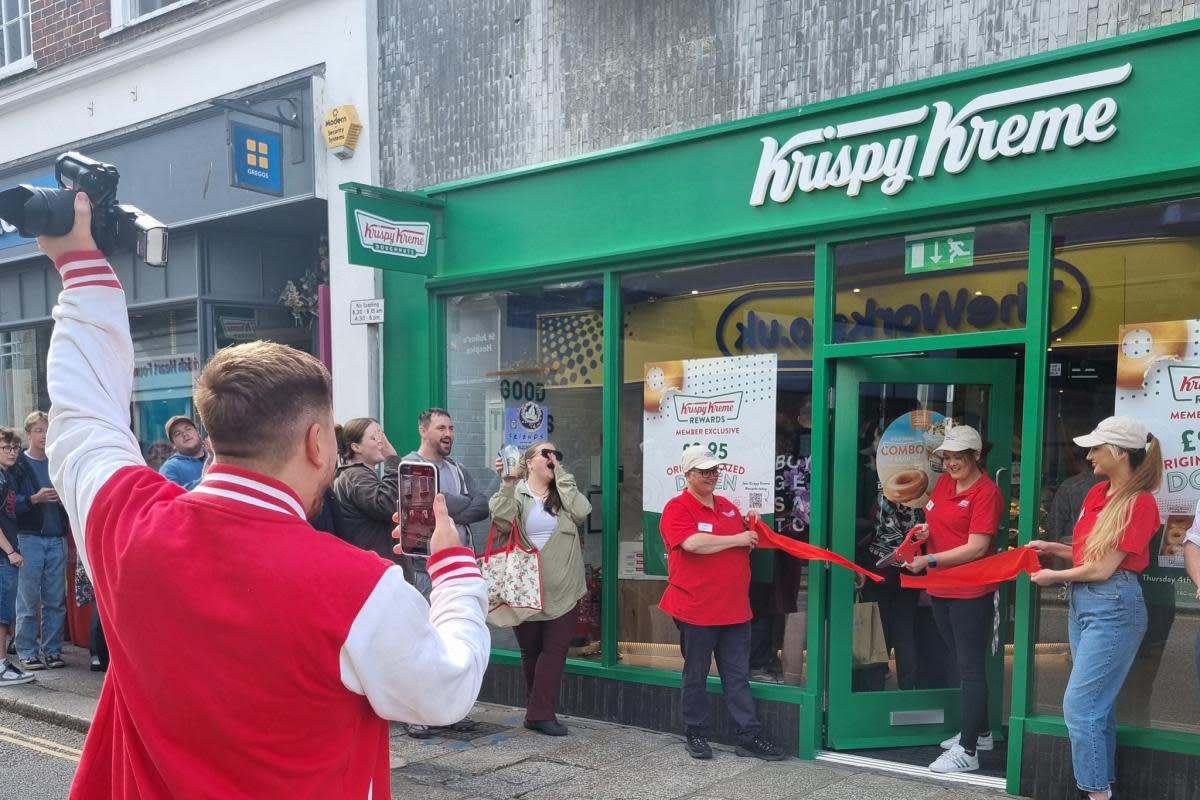 Krispy Kreme has officially opened its first shop in Cornwall <i>(Image: Truro BID)</i>