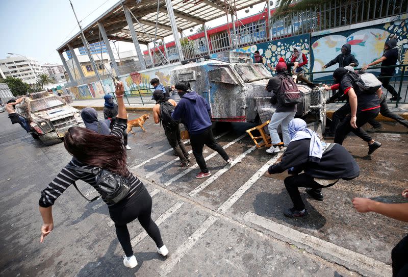 Protests against Chile's government in Valparaiso