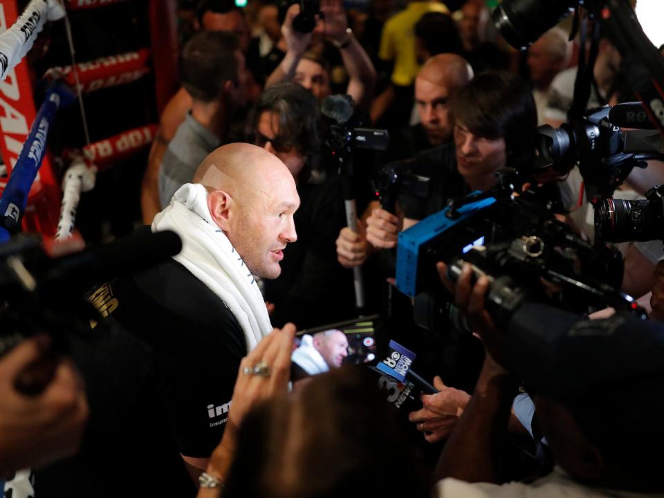 Tyson Fury holds court with the world's media