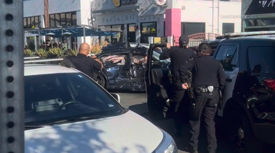 Long Beach pursuit crash