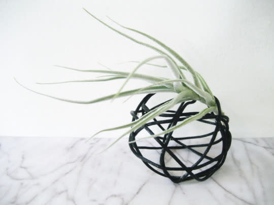 Claire of Adorablest’s DIY cord ball air plant holder