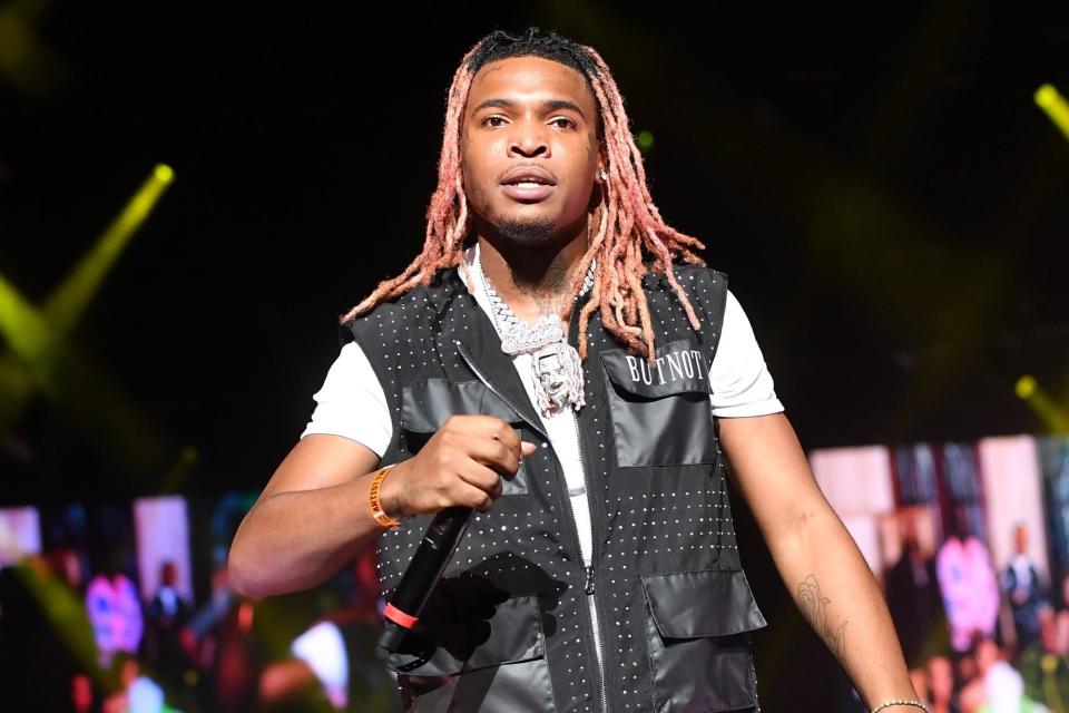 ATLANTA, GEORGIA - JULY 17: Rapper Lil Keed performs onstage during Hot 107.9 Birthday Bash 25 at Center Parc Credit Union Stadium at Georgia State University on July 17, 2021 in Atlanta, Georgia. (Photo by Paras Griffin/Getty Images)