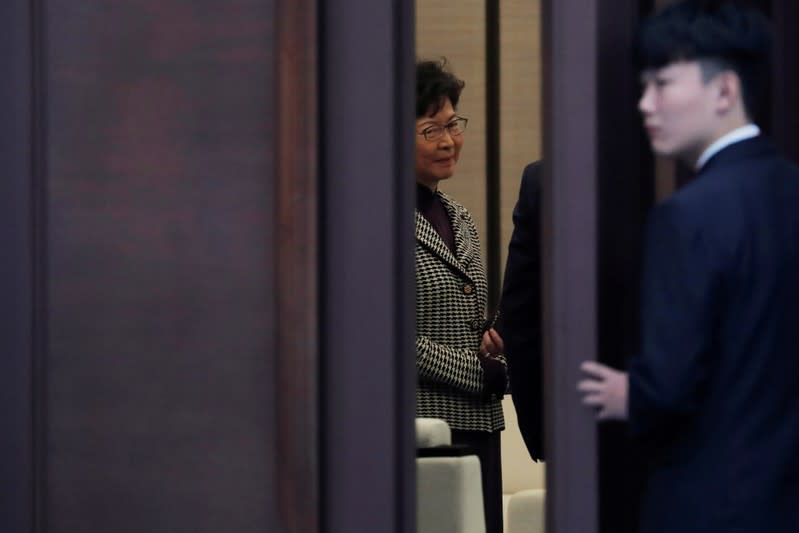 FILE PHOTO: Hong Kong's Chief Executive Carrie Lam attends China International Import Expo