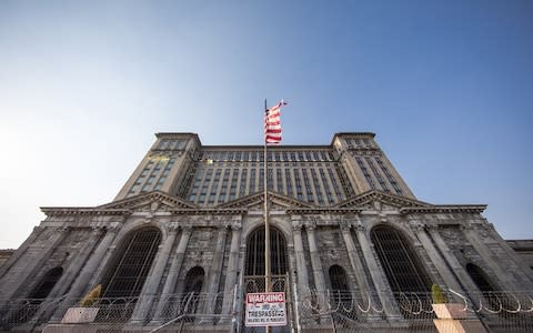Detroit's Michigan Central Station has been abandoned since 1988 - Credit: Getty