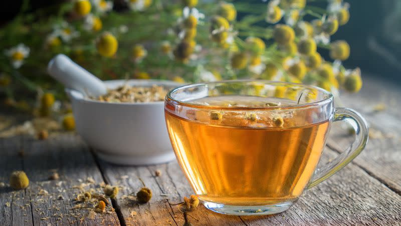 Chamomile tea can help calm anxiety.
