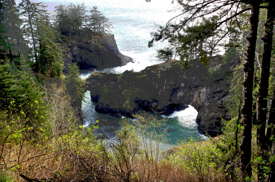 The view from the Natural Bridges Viewpoint in Oregon. / Credit: / Getty Images