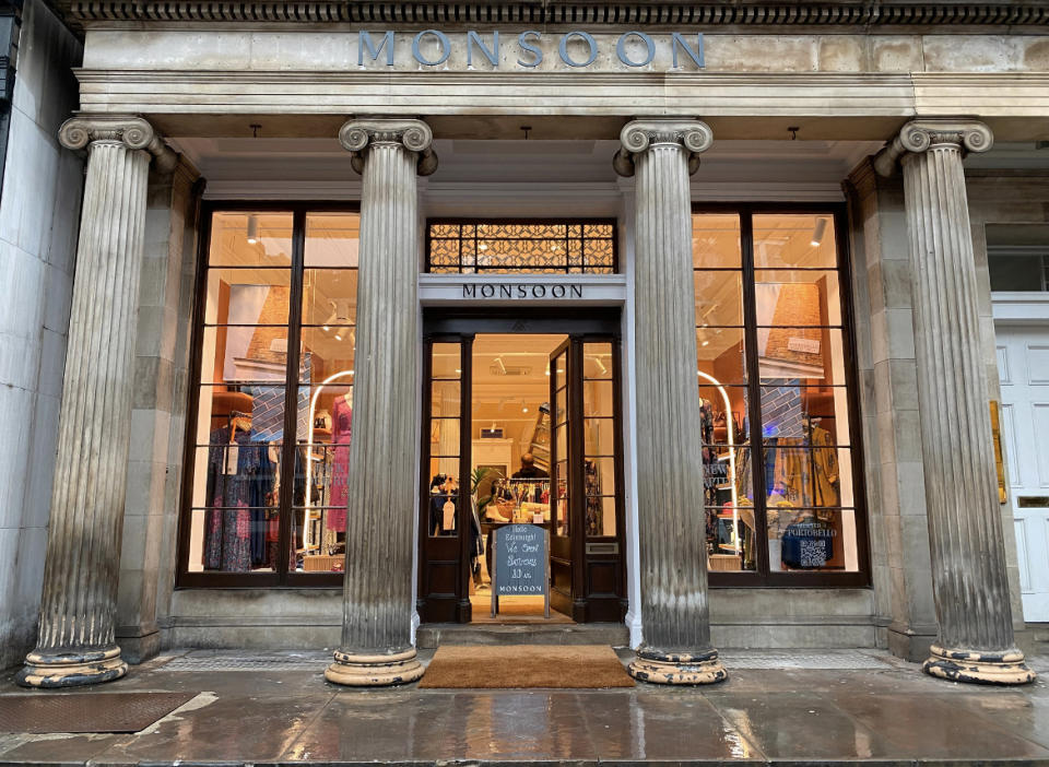 High Street retail chain Monsoon and Accessorize saw sales up by 43% year-on-year to £258m. Photo: Monsoon
