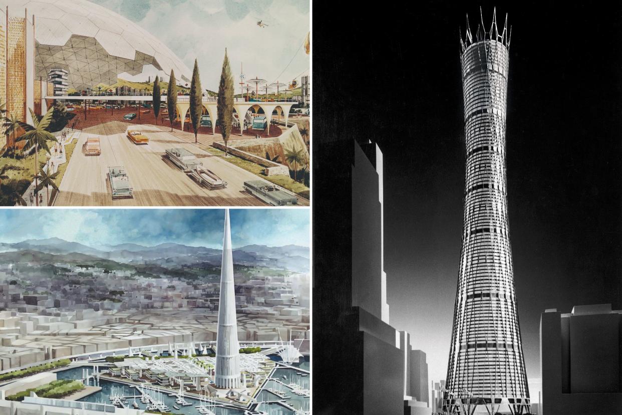 composite image of buildings never built