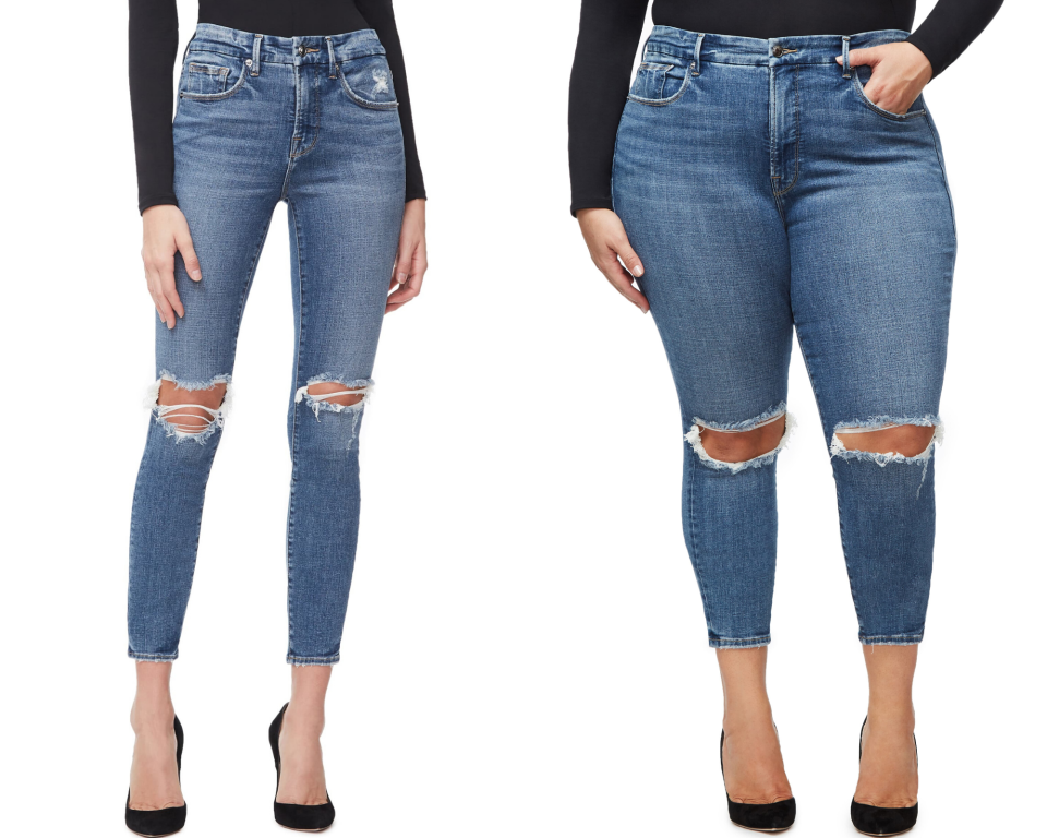 Good American Good Legs High Waist Crop Skinny Jeans