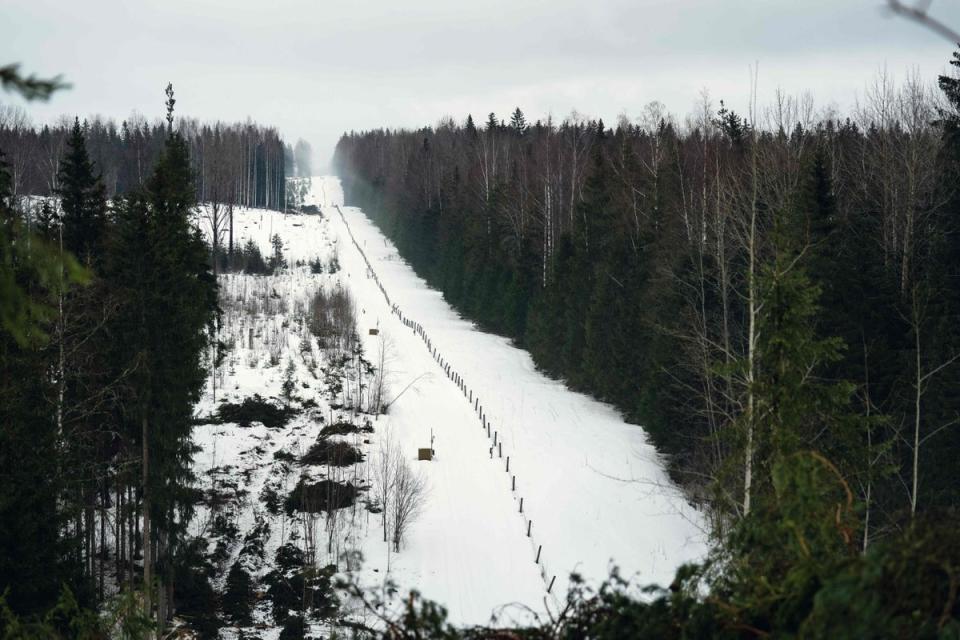 La frontera entre Finlandia y Rusia cerca de Imatra, Finlandia (AFP vía Getty Images)