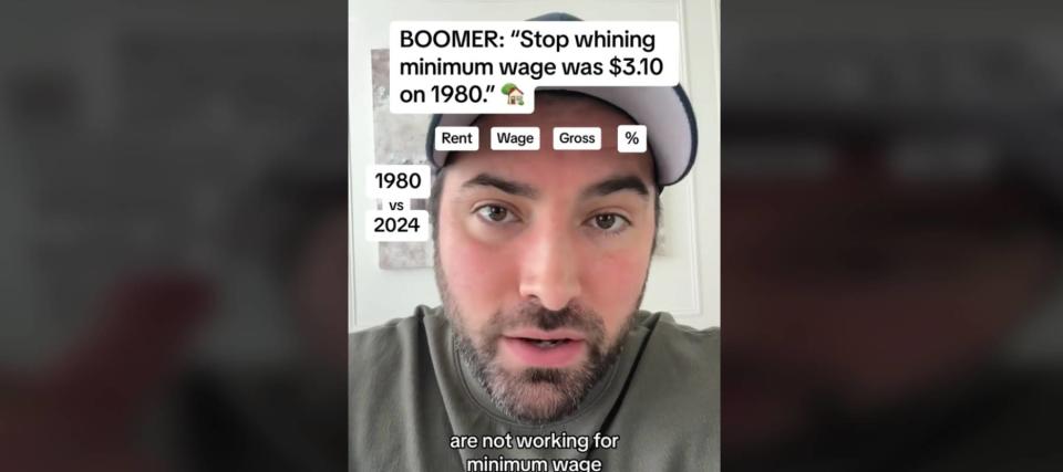 'My son makes over $100K/year and still lives at home': TikToker runs the math and says college grads now spend the same percentage of income on rent as workers earning $3.10/hour did in 1980