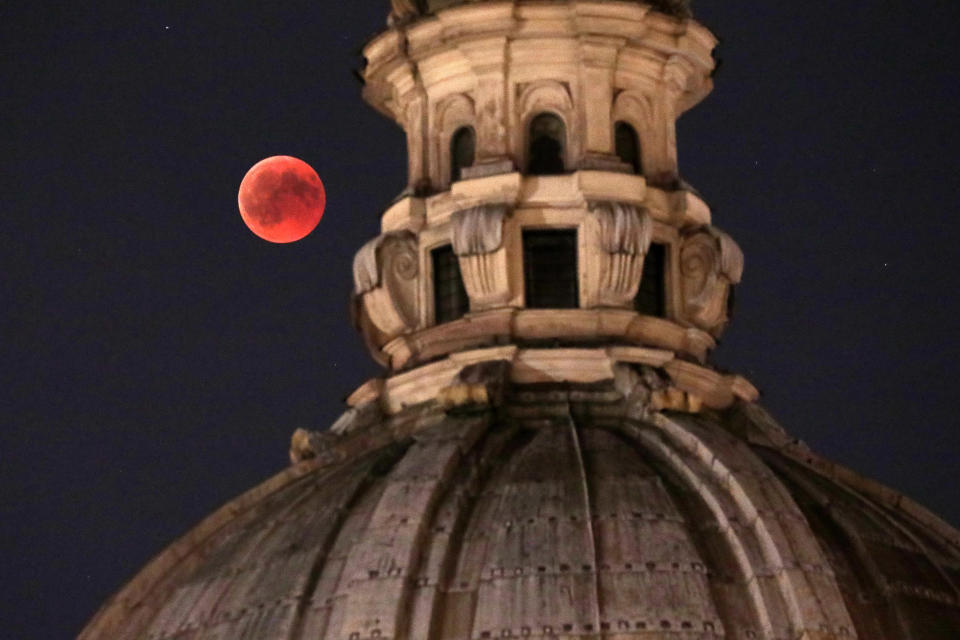 Over the church of San Giuseppe Falegname in Rome. (Photo: Franco Origlia via Getty Images)