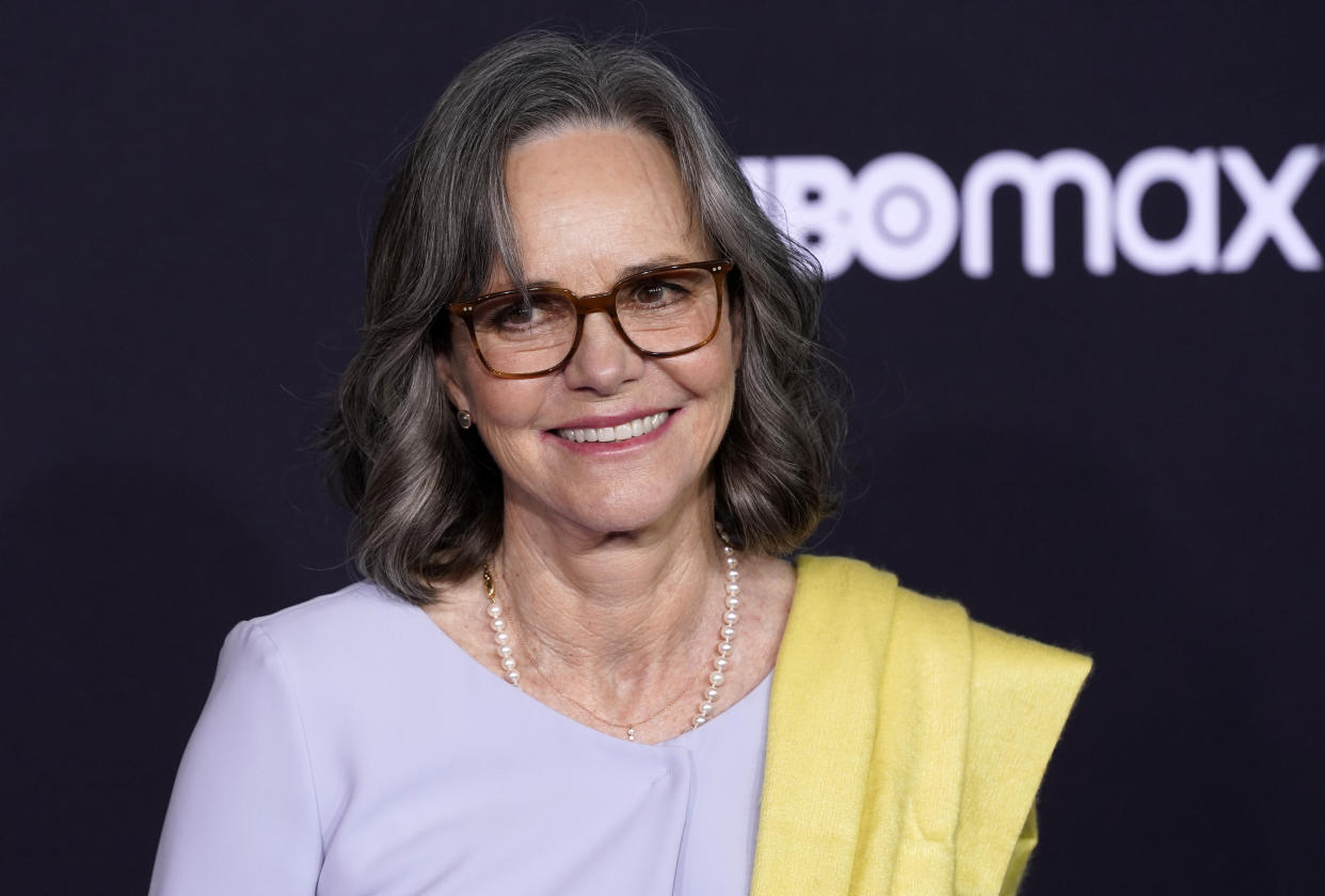 Sally Field poses at the premiere of the HBO television series 