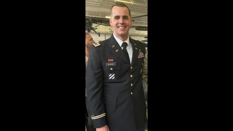 Warrant Officer Jeffery Barnes, 33, was an aeromedical evacuation pilot for the 101st Airborne Division at Fort Campbell, Ky. when he was killed in a Black Hawk Helicopter crash on March 29, 2023.