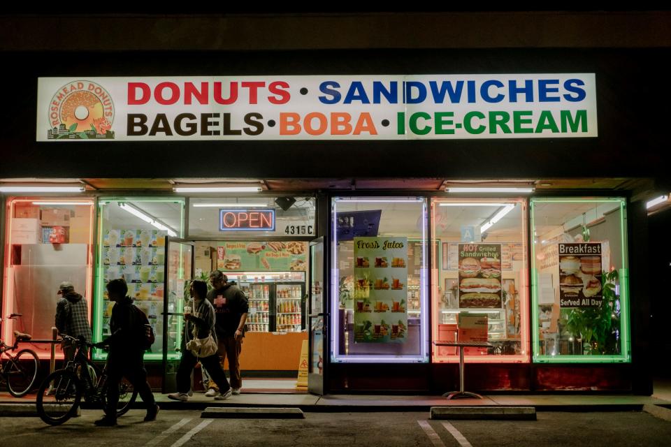 Exterior of a donut shop