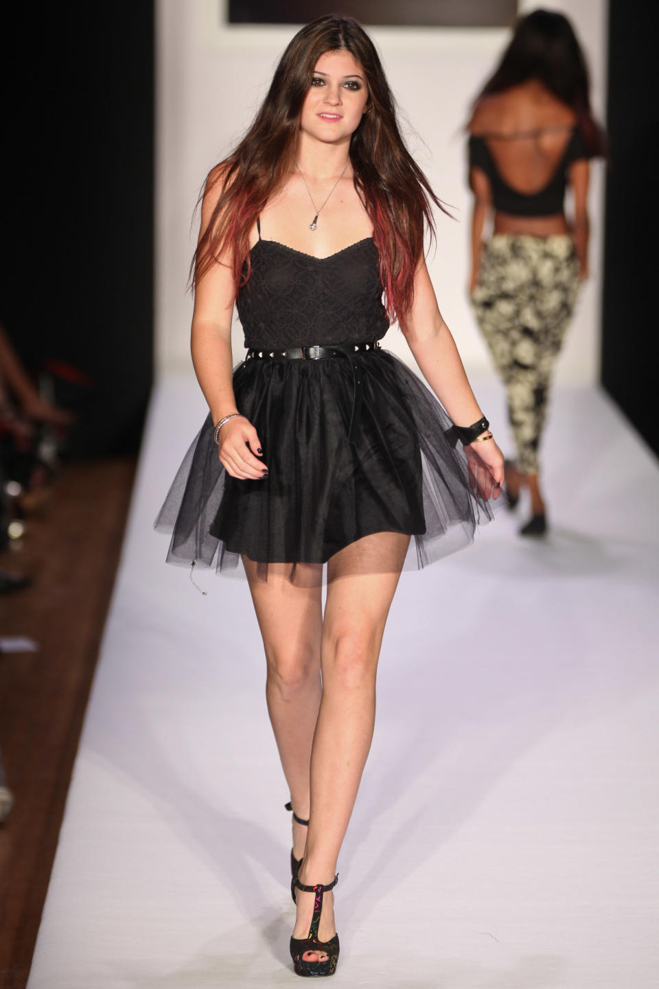 NEW YORK, NY - SEPTEMBER 12:  Kylie Jenner walks the runway at STYLE360 Presents Abbey Dawn by Avril Lavigne Fashion Show at Metropolitan Pavillion on September 12, 2011 in New York City.  (Photo by Thomas Concordia/WireImage for STYLE360)