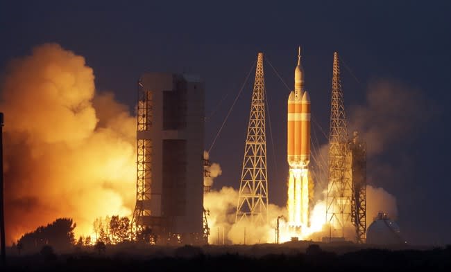 NASA's Orion spacecraft lifts off on its first unmanned orbital test flight in December. (AP Canada)