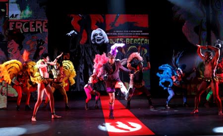 FILE PHOTO: Performers rehearse prior to the opening of Jean Paul Gaultier's "Fashion Freak Show" at the Southbank Centre in London