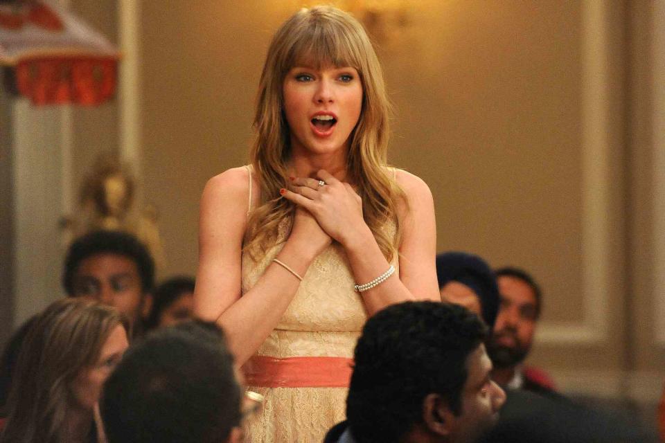 <p>FOX Image Collection via Getty</p> Taylor Swift on New Girl