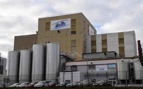 Celia dairy company's infant milk factory that belongs to the LNS Lactalis group in Craon, western France. 