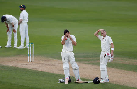 Cricket - England v India - Fifth Test - Kia Oval, London, Britain - September 9, 2018 England's Alastair Cook and Joe Root Action Images via Reuters/Paul Childs