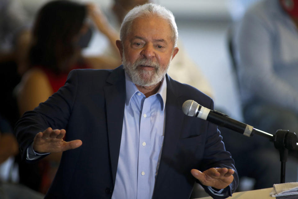 Former leftist President Lula da Silva is likely to run against Bolsonaro in 2022, and early polls have suggested that da Silva, the popular leader of Brazil's Workers' Party, holds a sizable advantage over his right-wing adversary. (Photo: MIGUEL SCHINCARIOL via Getty Images)