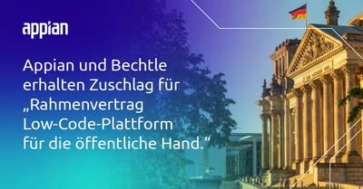 Appian und Bechtle erhalten Zuschlag für „Rahmenvertrag Low-Code-Plattformen für die öffentliche Hand."