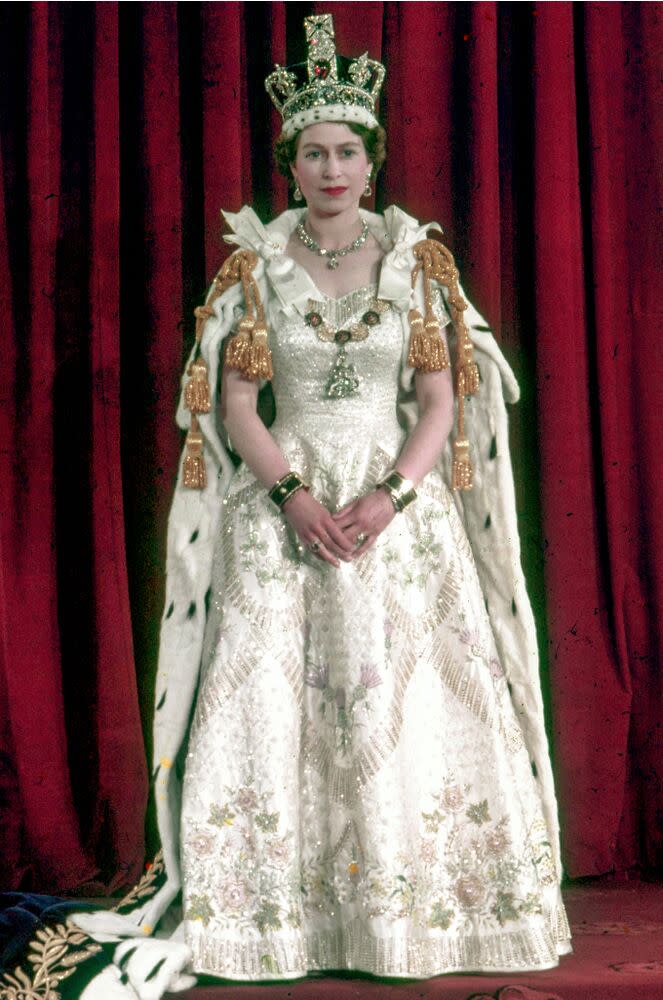 Queen Elizabeth on her Coronation Day | Getty