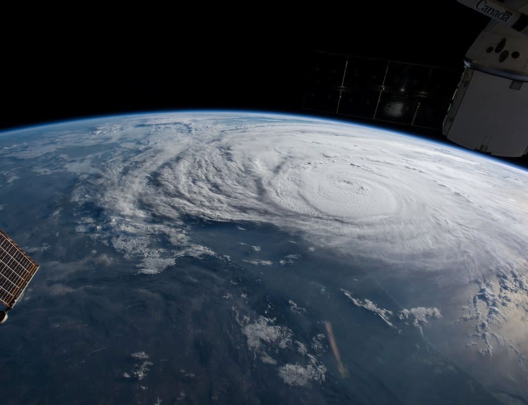 Hurricane Harvey off the coast of Texas, seen from aboard the International Space Station: Nasa/Reuters