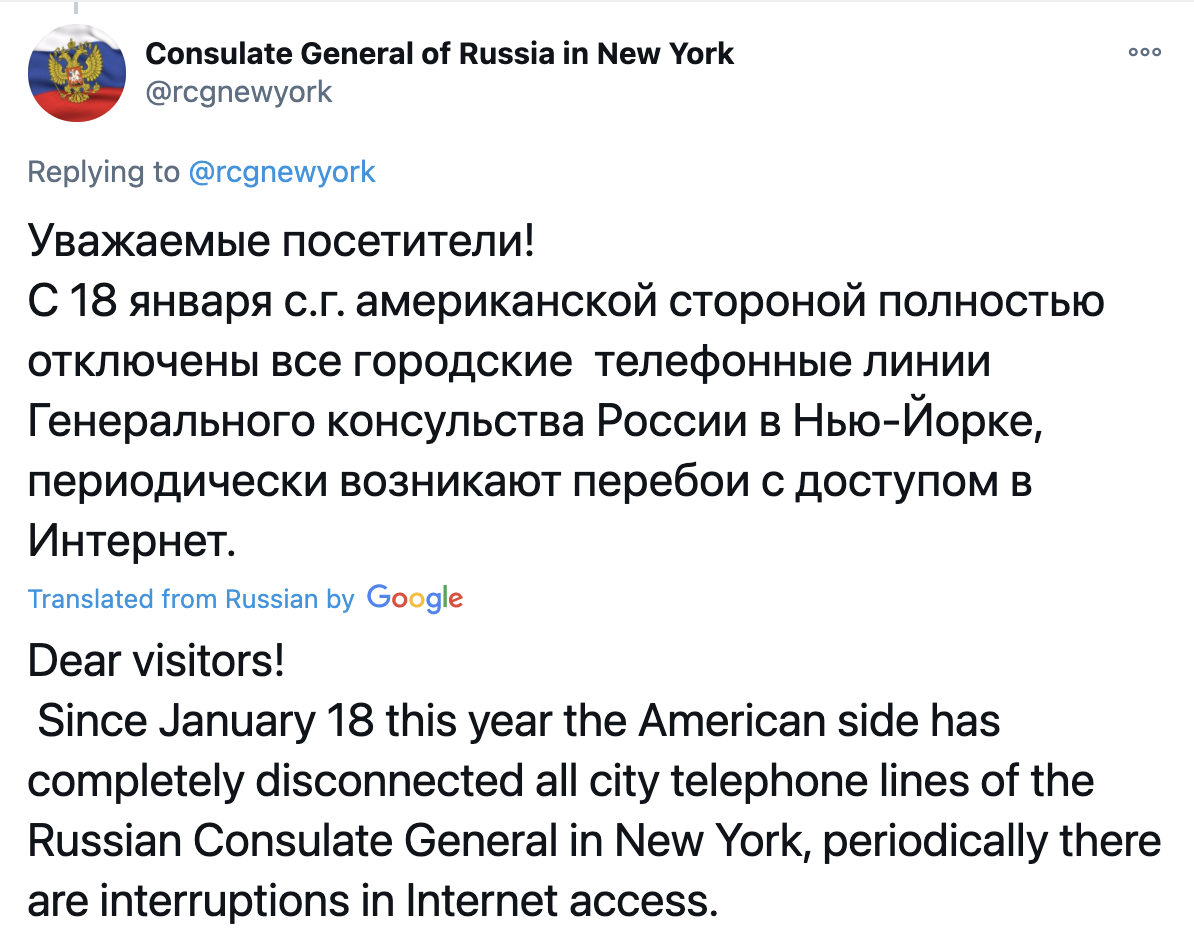 <p>Consulado de Rusia / twitter.</p> (Russia consulate twitter)