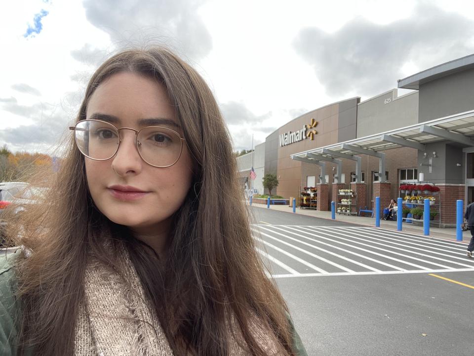 author outside walmart