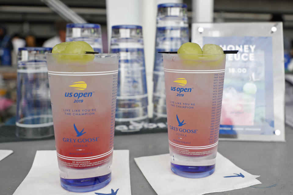 Sep 2, 2019; Flushing, NY, USA; Honey Deuce grey goose signature cocktails for sale on day eight of the 2019 US Open tennis tournament at USTA Billie Jean King National Tennis Center. Mandatory Credit: Geoff Burke-USA TODAY Sports