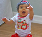 <div class="caption-credit"> Photo by: Etsy</div><b>Matryoshka Doll</b> <br> Russian nesting dolls have always been a favorite of mine and tend to make an appearance during the holidays. A tiny pink ruffle adds a sweet touch to this appliqued outfit. <br> <i><a href="http://www.disneybaby.com/blog/holiday-themed-bodysuits-for-baby/#slide3" rel="nofollow noopener" target="_blank" data-ylk="slk:Get it here;elm:context_link;itc:0;sec:content-canvas" class="link ">Get it here</a></i> <br> <b><i><a href="http://www.disneybaby.com/blog/15-fantastic-diy-christmas-stockings/?cmp=ELP|dbaby|lp|YahooShine|Main||100112|||famE|||" rel="nofollow noopener" target="_blank" data-ylk="slk:Related: 15 totally unique, DIY Christmas stockings;elm:context_link;itc:0;sec:content-canvas" class="link ">Related: 15 totally unique, DIY Christmas stockings</a></i></b>