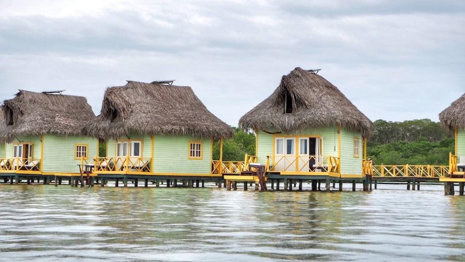 overwater huts in Bocas del Toro Panama
