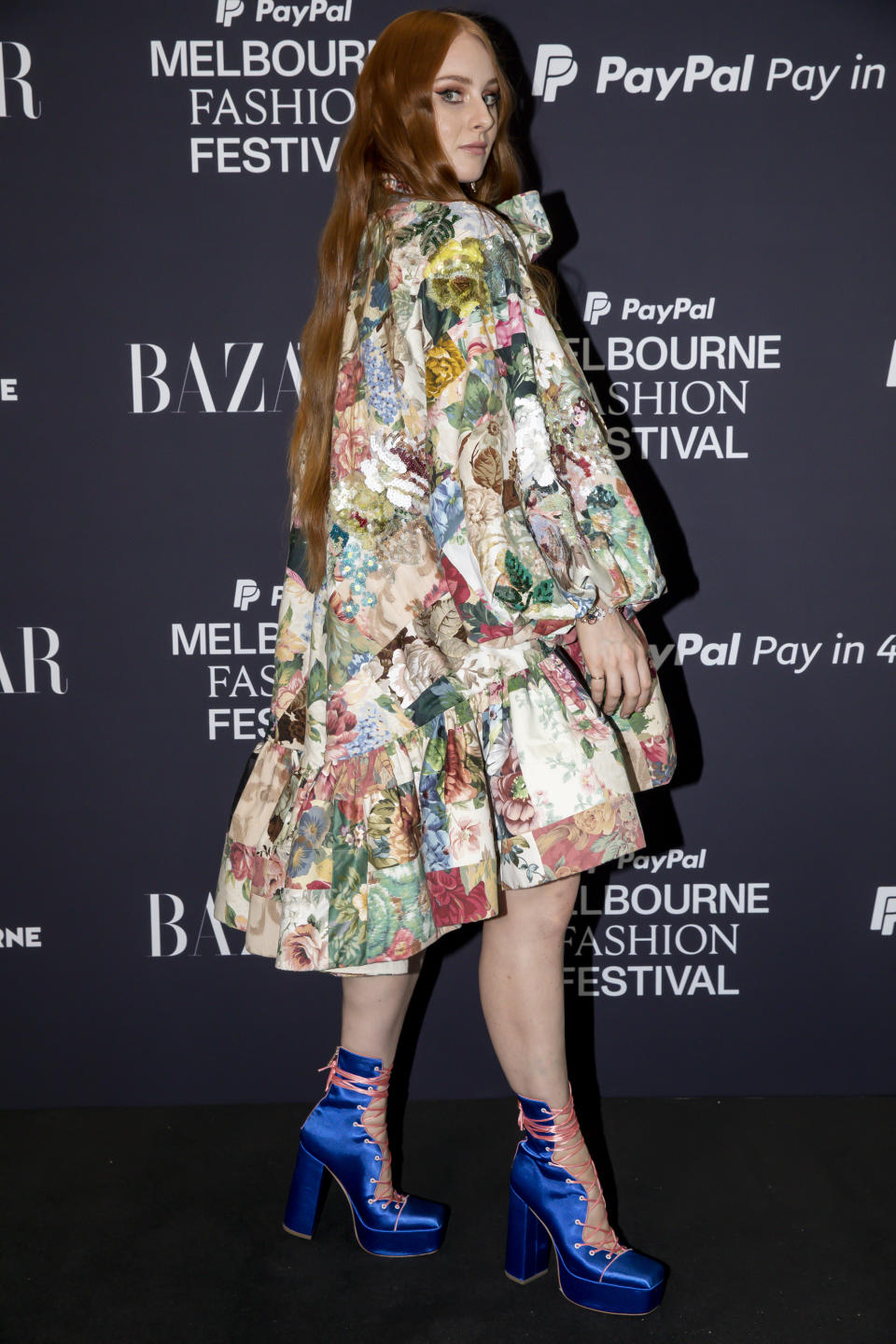 Vera Blue arrives at the Melbourne Fashion Festival Closing Runway sho