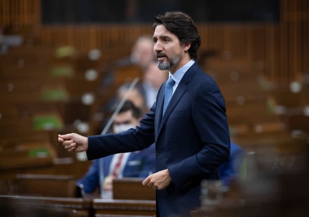 Prime Minister Justin Trudeau responds to a question during Question Period in the House of Commons on Nov.  25, 2020 in Ottawa.