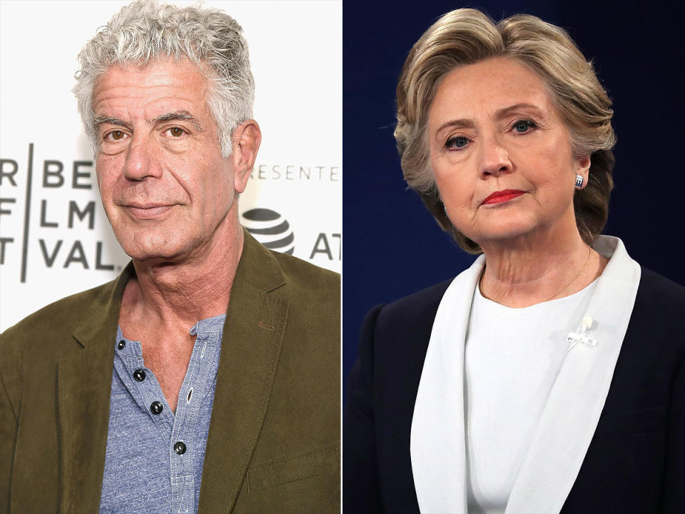 Anthony Bourdain Slams Hillary Clinton's Interview About Harvey Weinstein Calling It 'Shameful' and 'Disingenuous'